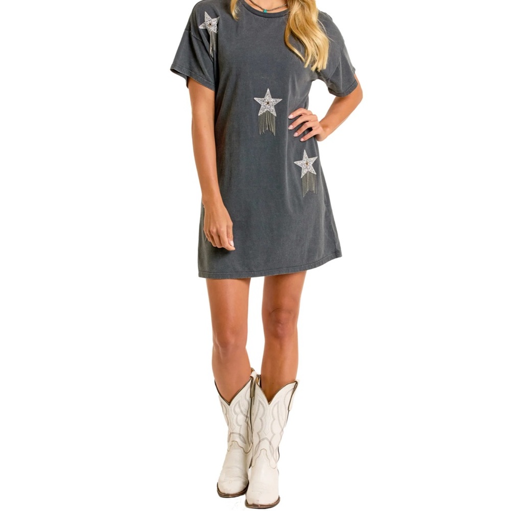 Rock & Roll Denim T-Shirt Dress